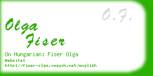 olga fiser business card